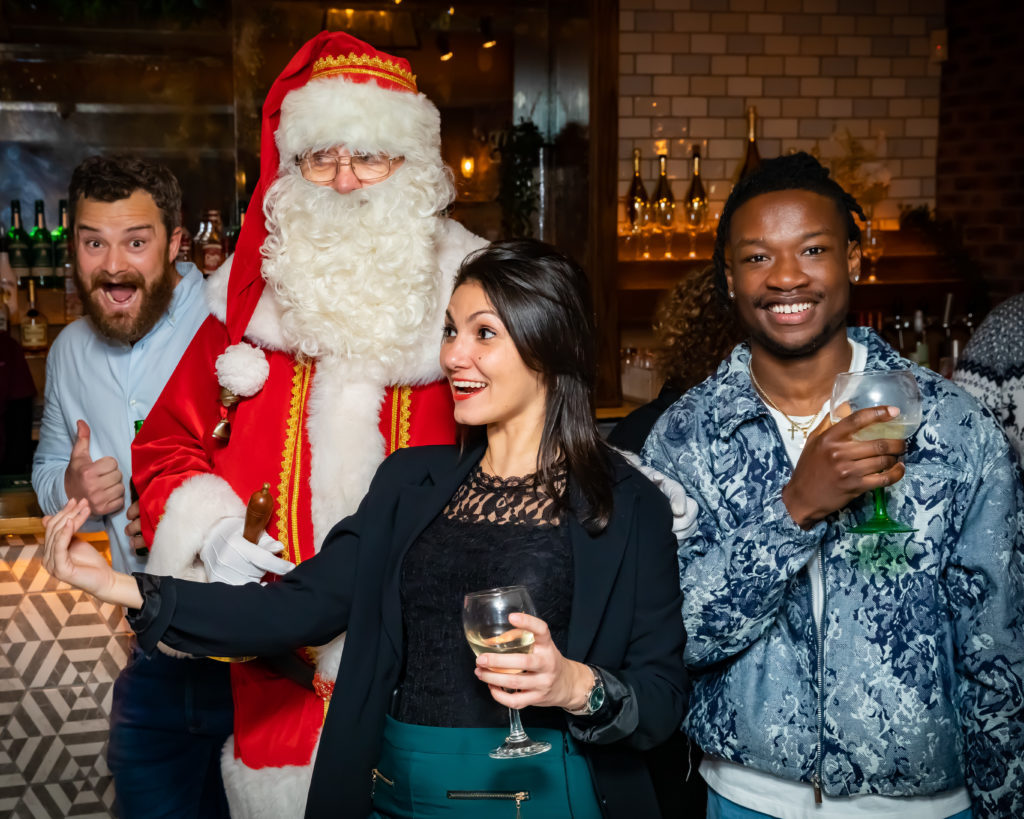 Harbourmaster Christmas with santa and customers
