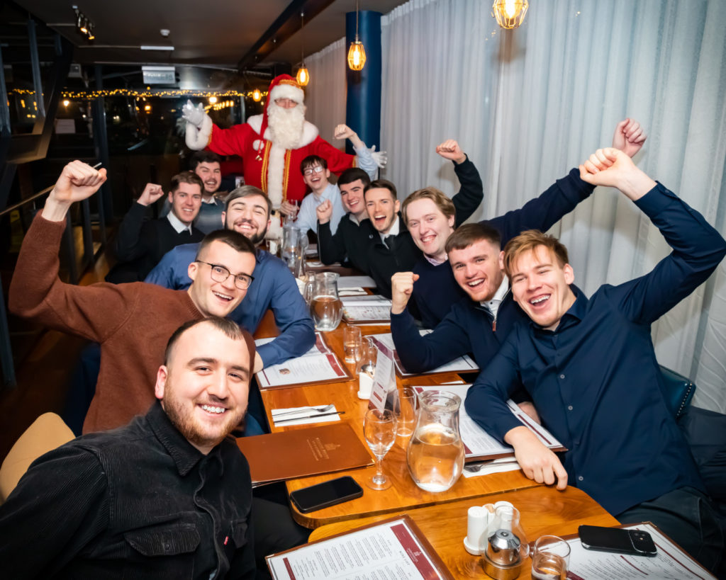 Group of lads cheering