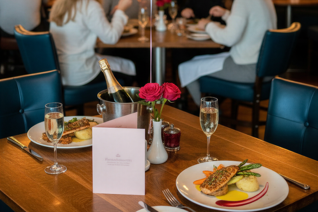 Mothers day table set up at Harbourmaster