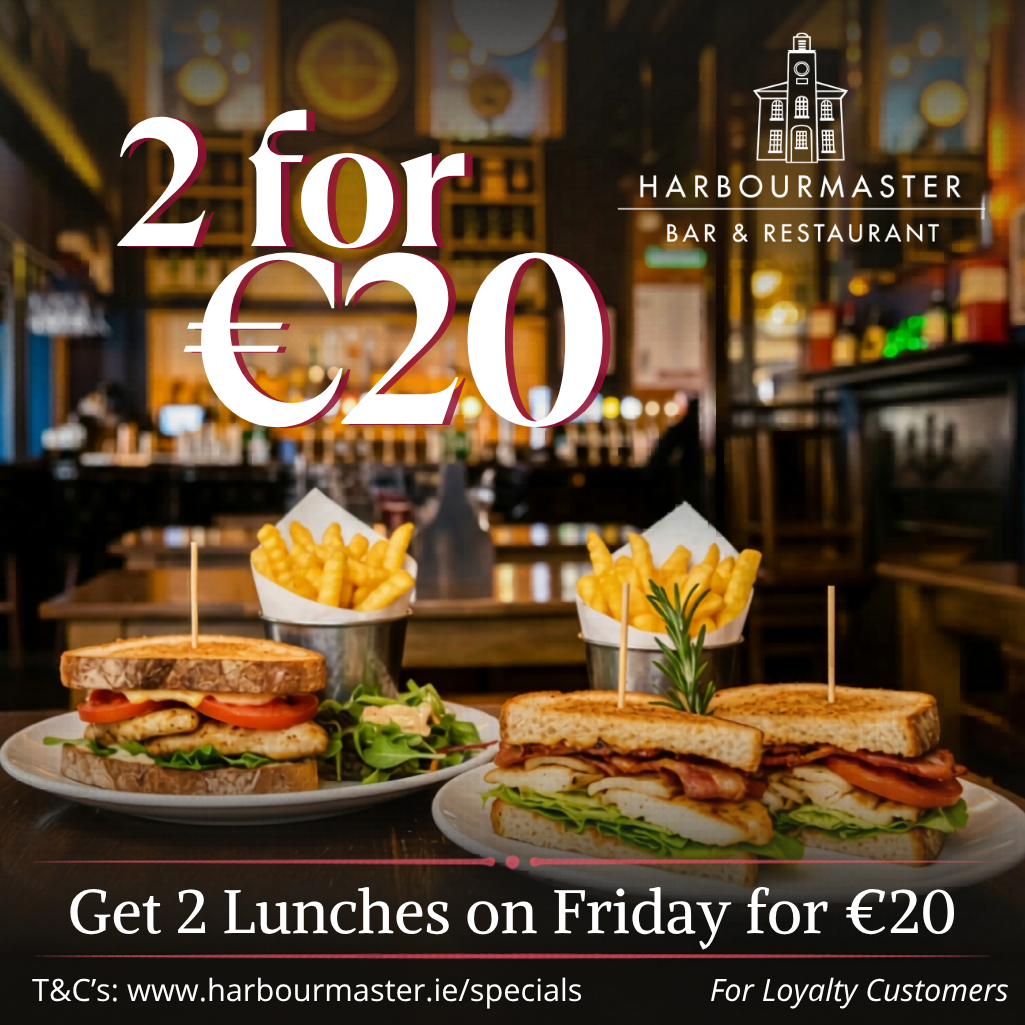 harbourmaster ad 2 for €20 lunches