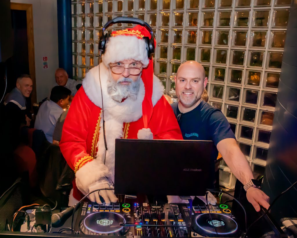 santa and dj at harbourmaster