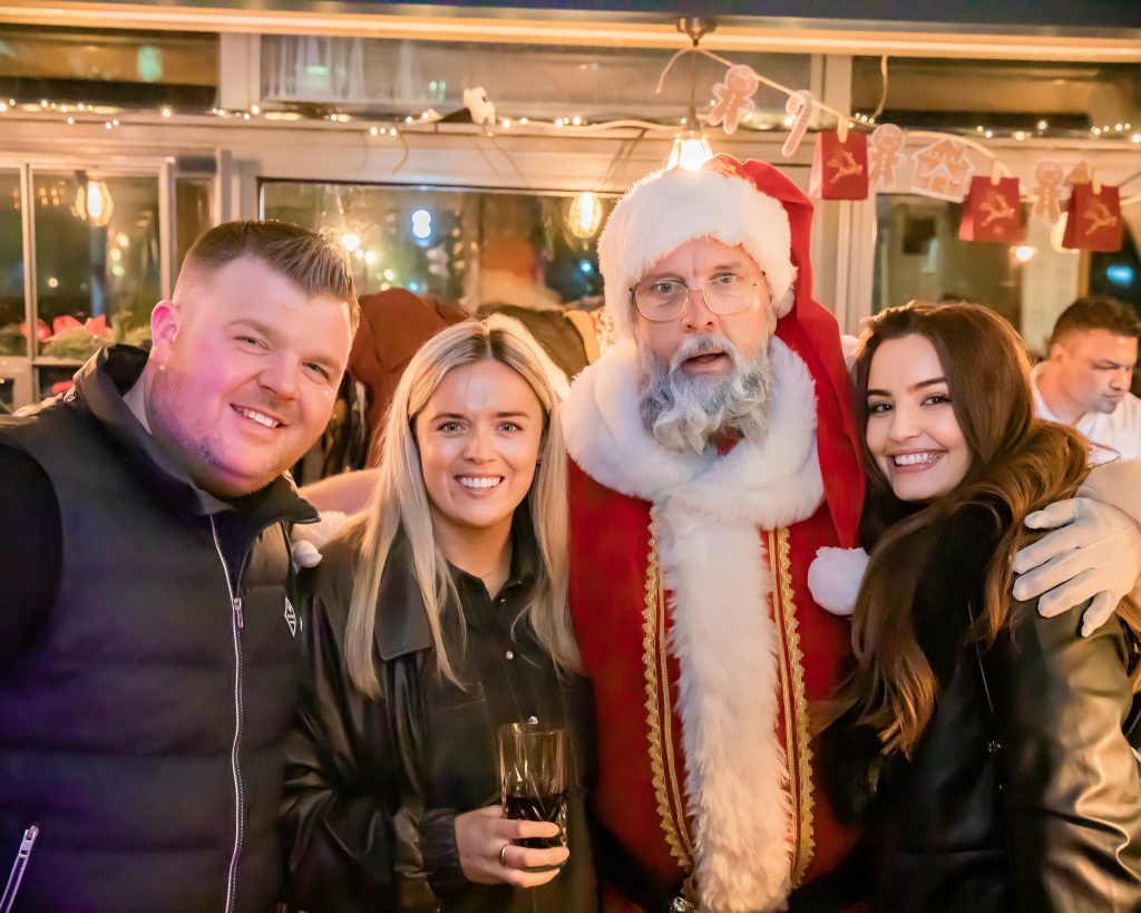 Harbourmaster Santa and visitors